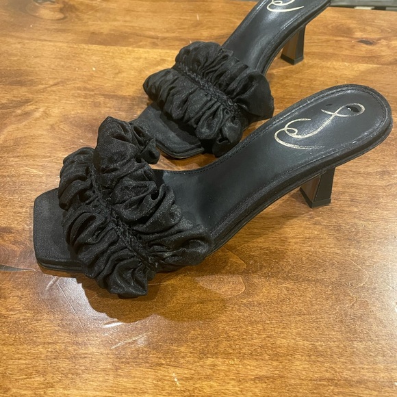 Sam Edelman Kady black ruched kitten heel slide - Picture 6 of 7